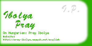 ibolya pray business card